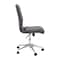 Flash Furniture Gray Mid-Back Armless LeatherSoft Office Chair GO-21111-GY-GG - alternate 2
